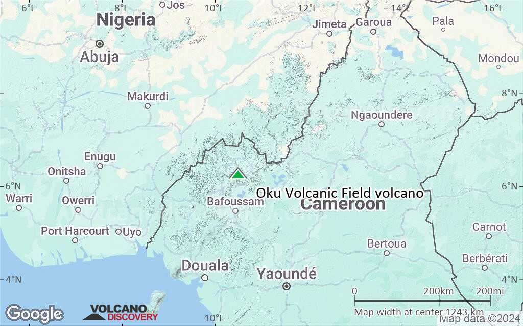 Terrain-type map of Oku Volcanic Field volcano (region scale small)