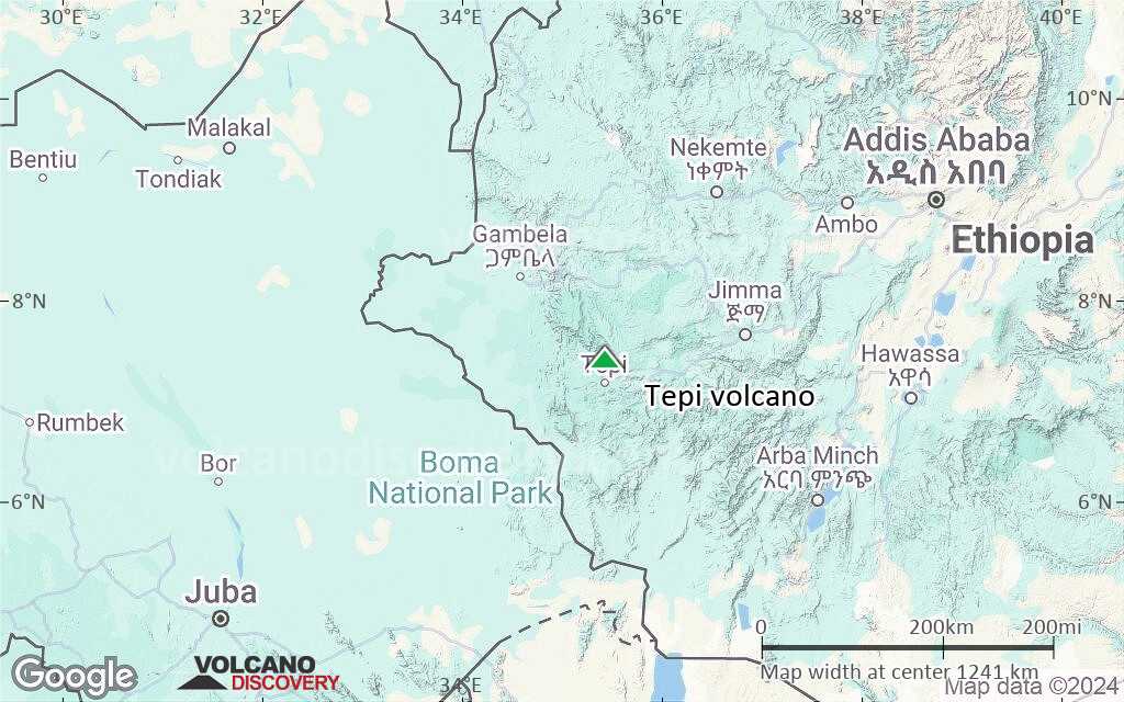 Terrain-type map of Tepi volcano (region scale small)