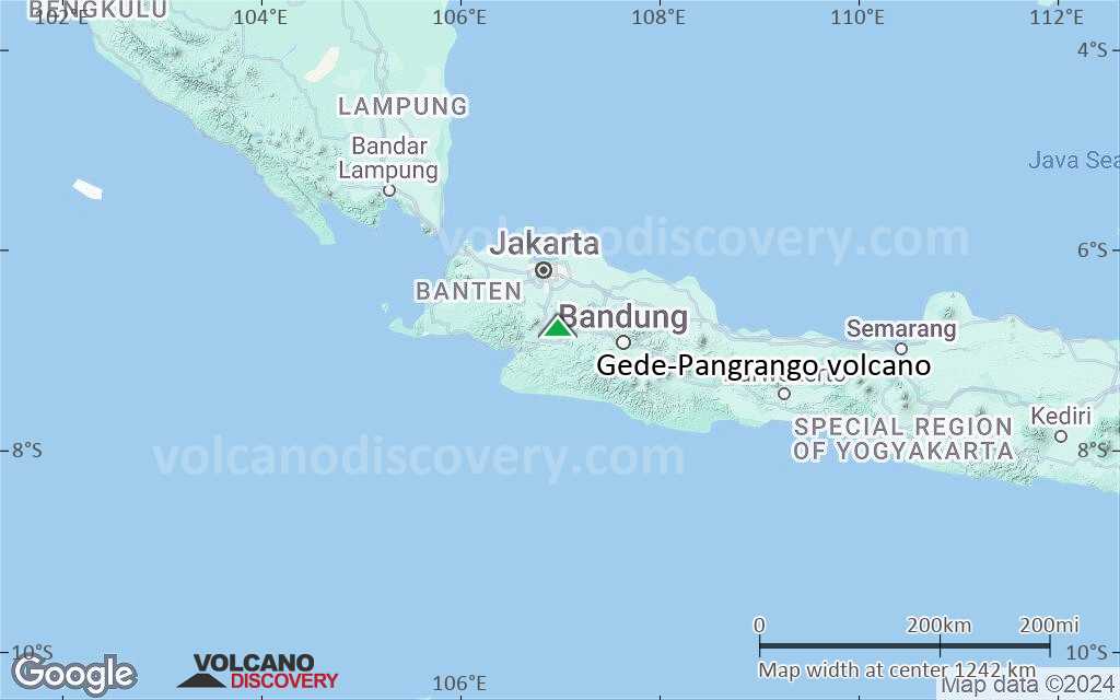 Terrain-type map of Gede-Pangrango volcano (region scale small)