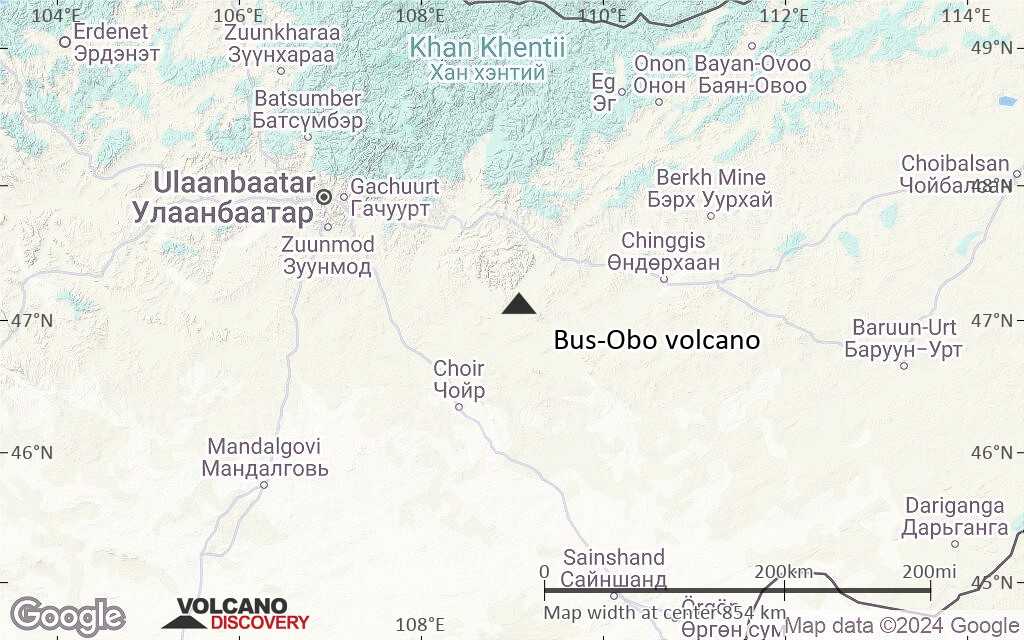 Terrain-type map of Bus-Obo volcano (region scale small)