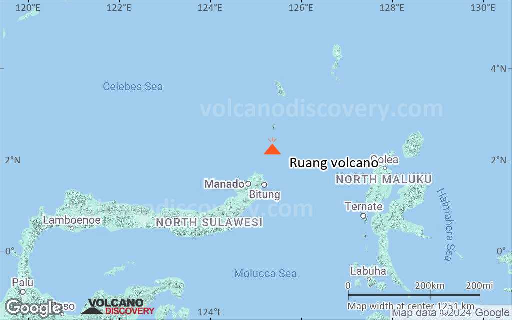 Terrain-type map of Ruang volcano (region scale small)