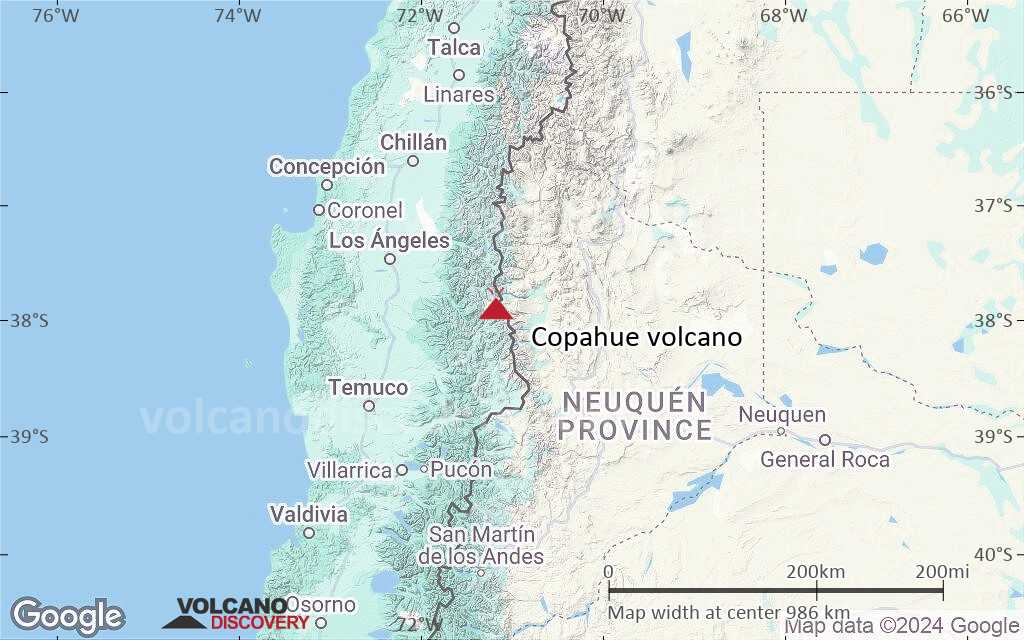 Terrain-type map of Copahue volcano (region scale small)