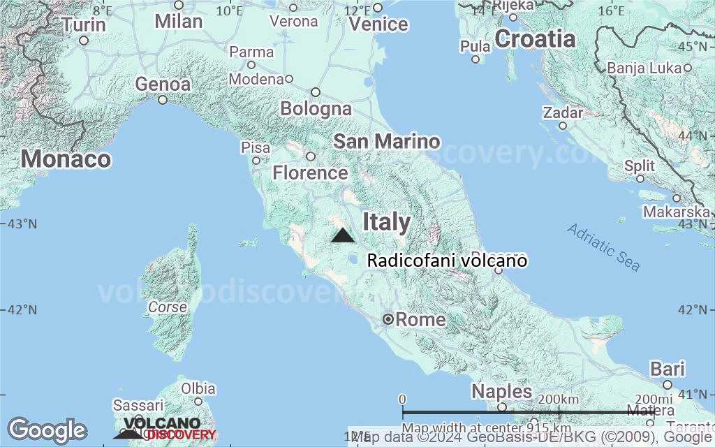 Terrain-type map of Radicofani volcano (region scale small)
