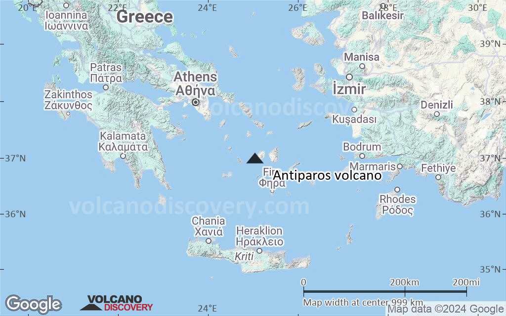 Terrain-type map of Antiparos volcano (region scale small)