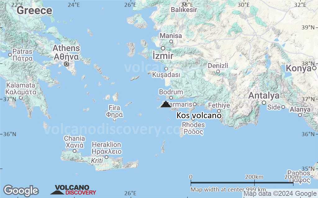 Terrain-type map of Kos volcano (region scale small)
