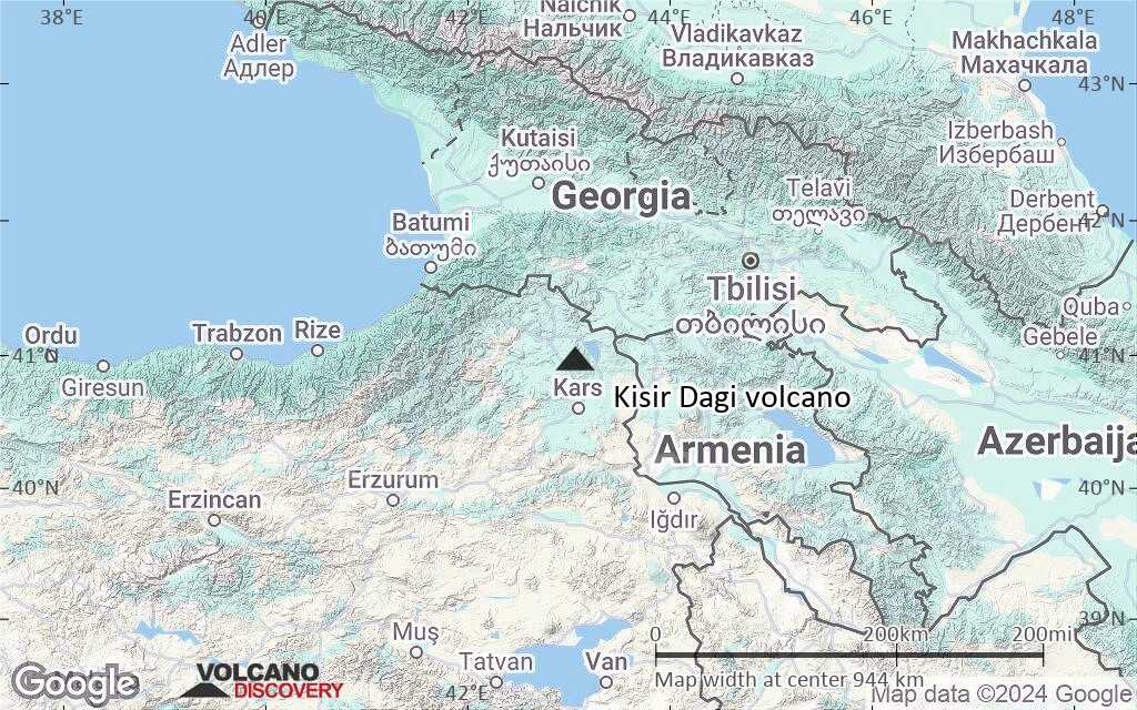 Terrain-type map of Kisir Dagi volcano (region scale small)