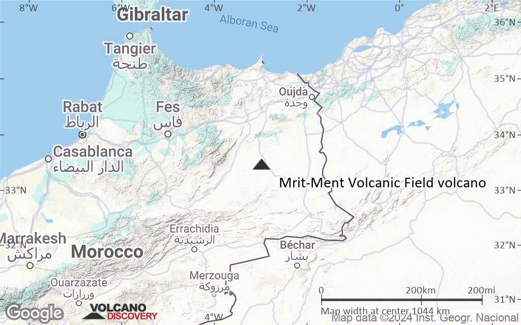 Terrain-type map of Mrit-Ment Volcanic Field volcano (region scale small)