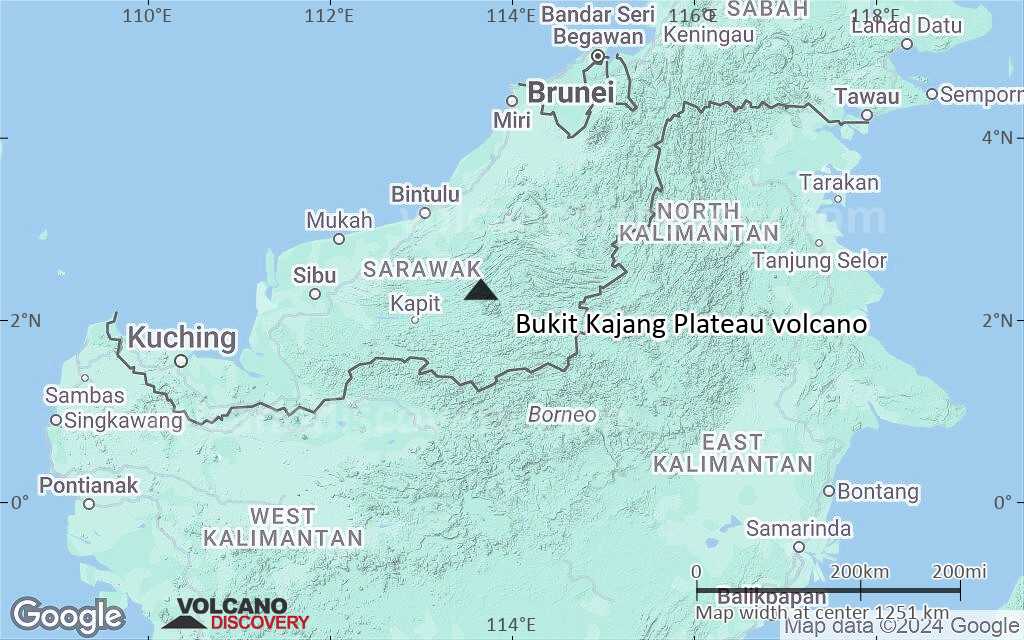 Terrain-type map of Bukit Kajang Plateau volcano (region scale small)