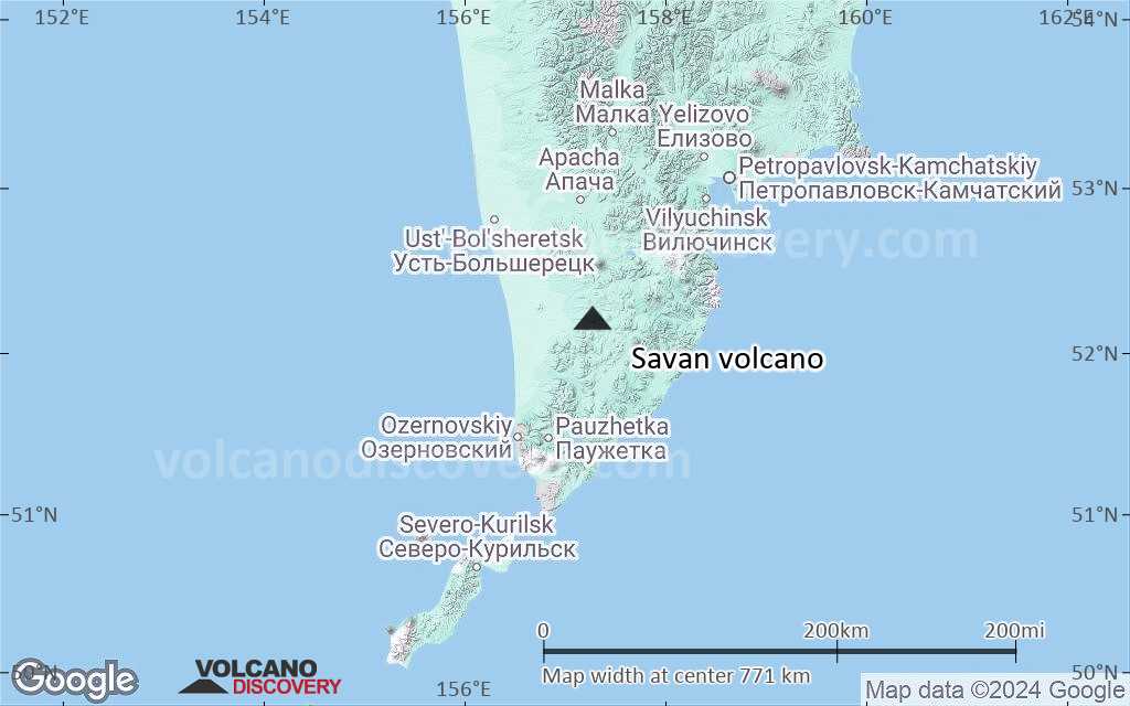 Terrain-type map of Savan volcano (region scale small)