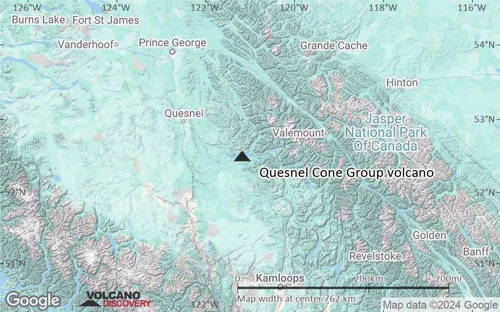Terrain-type map of Quesnel Cone Group volcano (region scale small)