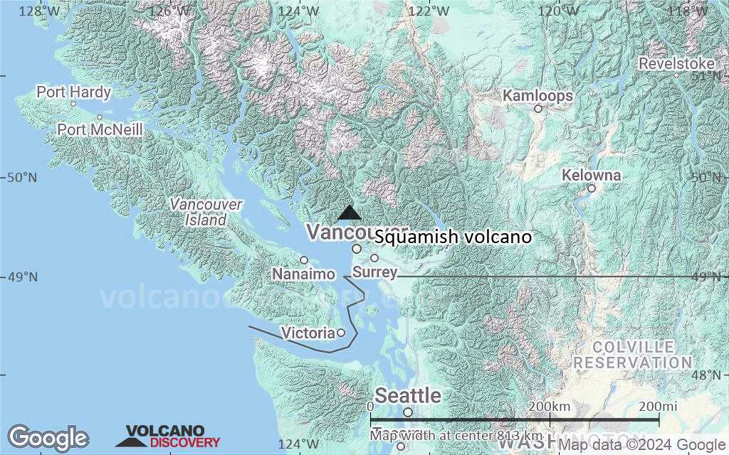 Terrain-type map of Squamish volcano (region scale small)