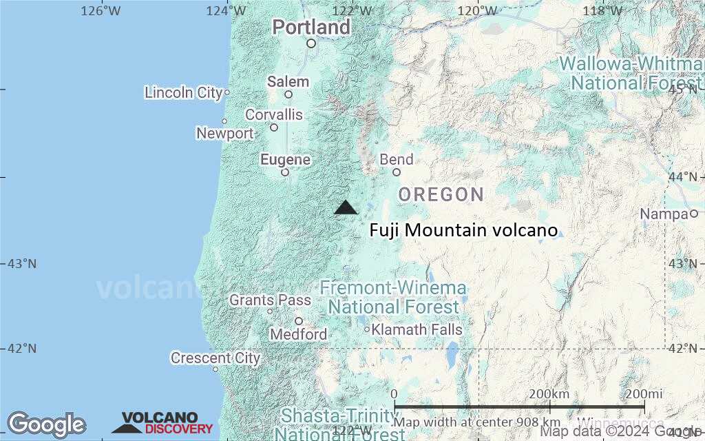 Terrain-type map of Fuji Mountain volcano (region scale small)