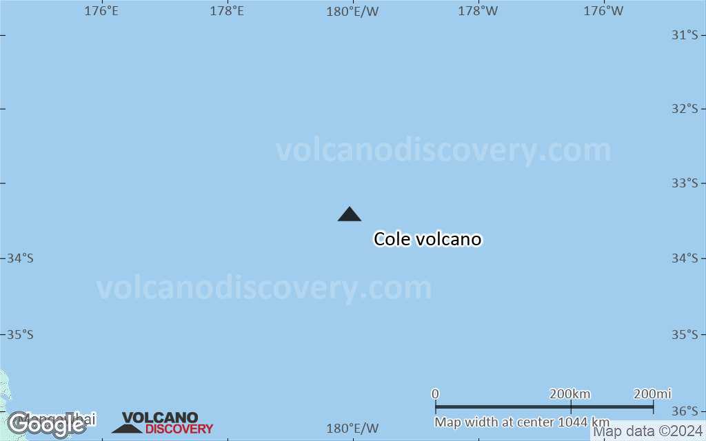 Terrain-type map of Cole volcano (region scale small)