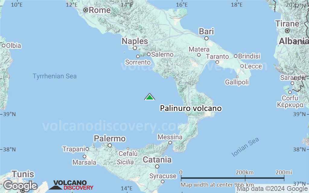 Terrain-type map of Palinuro volcano (region scale small)
