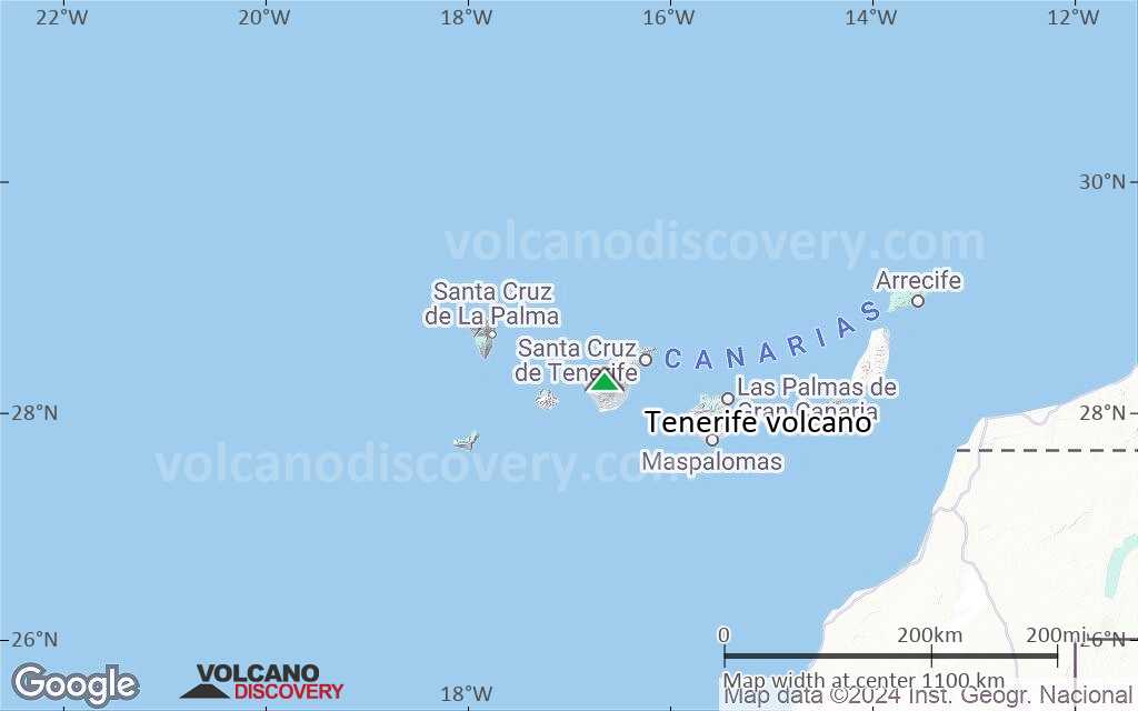 Terrain-type map of Tenerife volcano (region scale small)