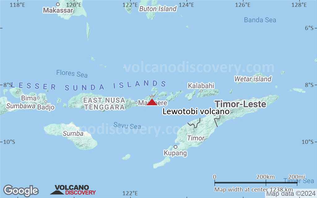 Terrain-type map of Lewotobi volcano (region scale small)