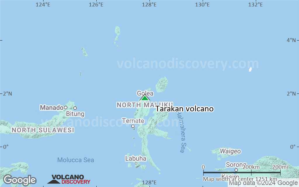 Terrain-type map of Tarakan volcano (region scale small)