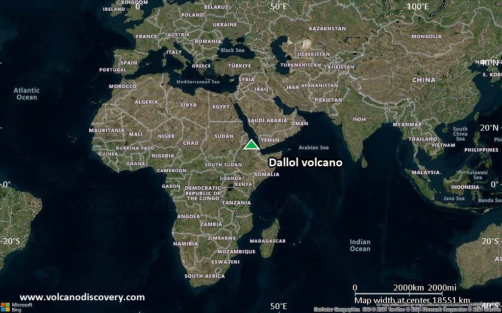 Satellite/aerial-type map of Dallol volcano (world scale)