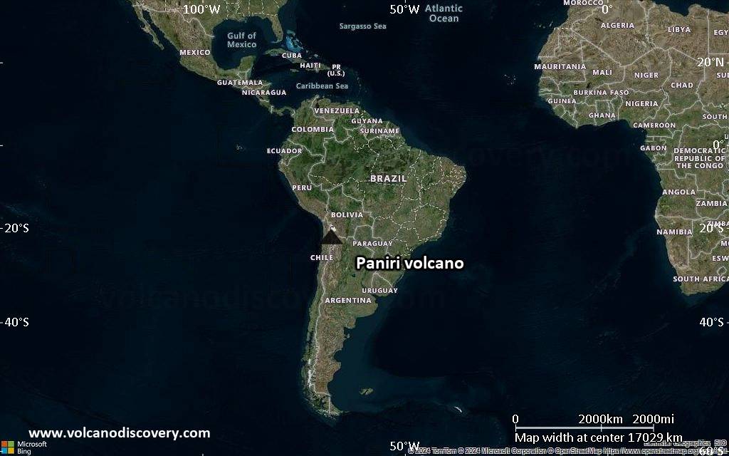 Satellite/aerial-type map of Paniri volcano (world scale)