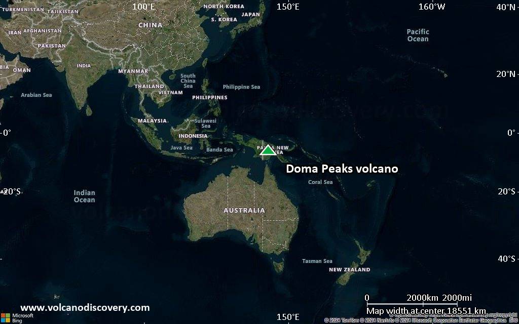 Satellite/aerial-type map of Doma Peaks volcano (world scale)