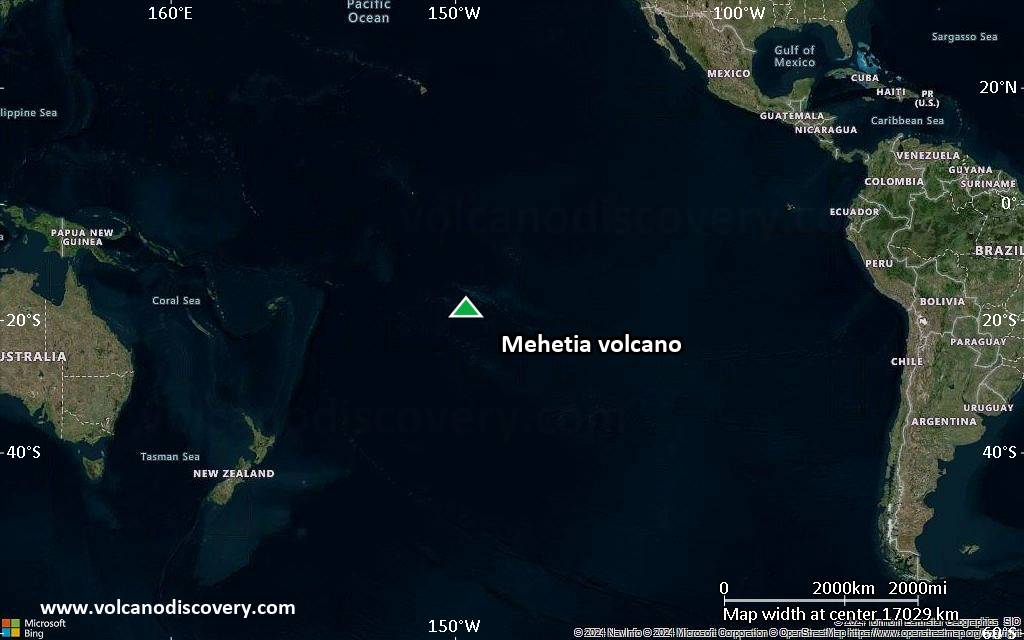 Satellite/aerial-type map of Mehetia volcano (world scale)