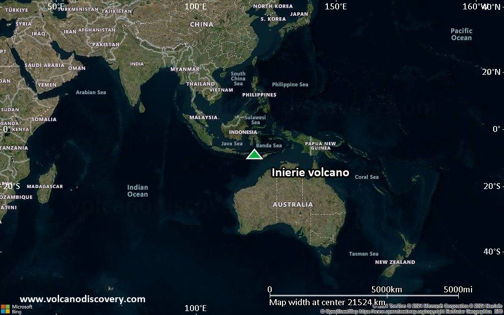 Satellite/aerial-type map of Inierie volcano (world scale)