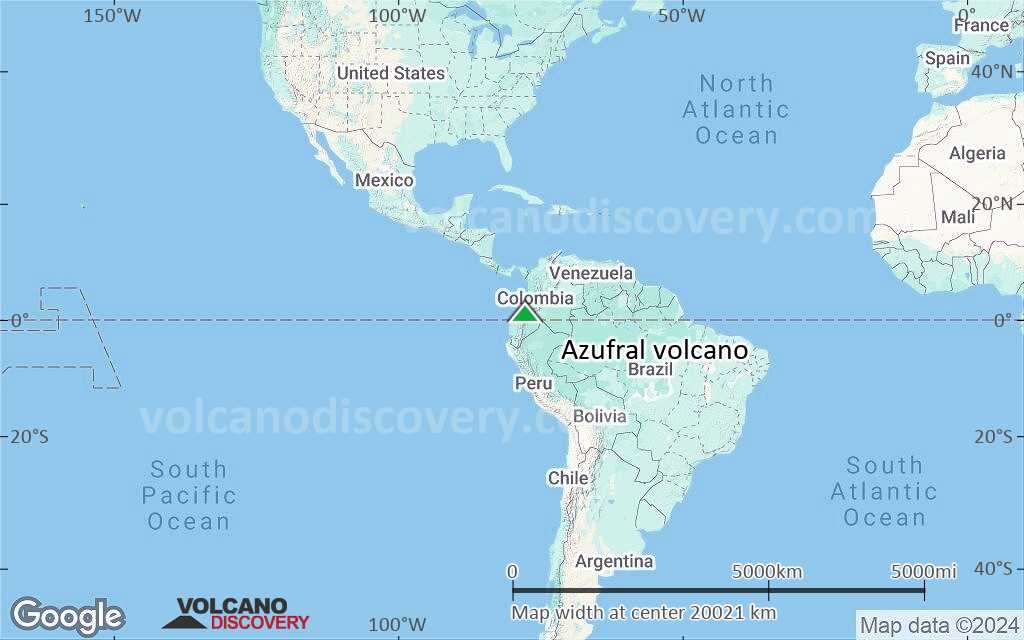 Terrain-type map of Azufral volcano (world scale)