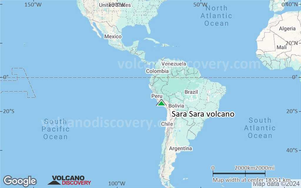 Terrain-type map of Sara Sara volcano (world scale)