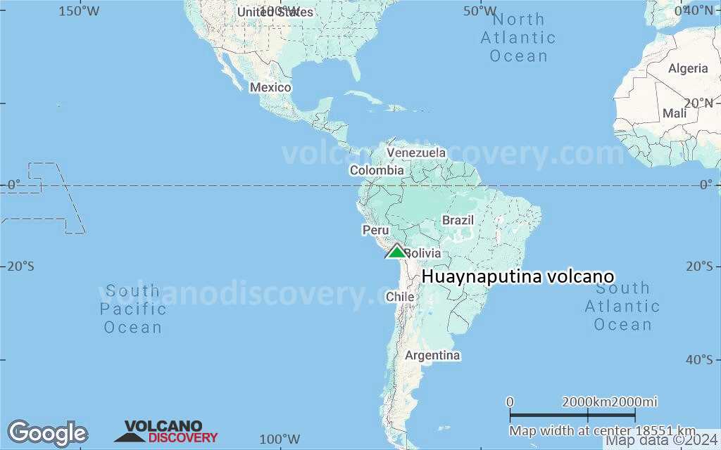 Terrain-type map of Huaynaputina volcano (world scale)