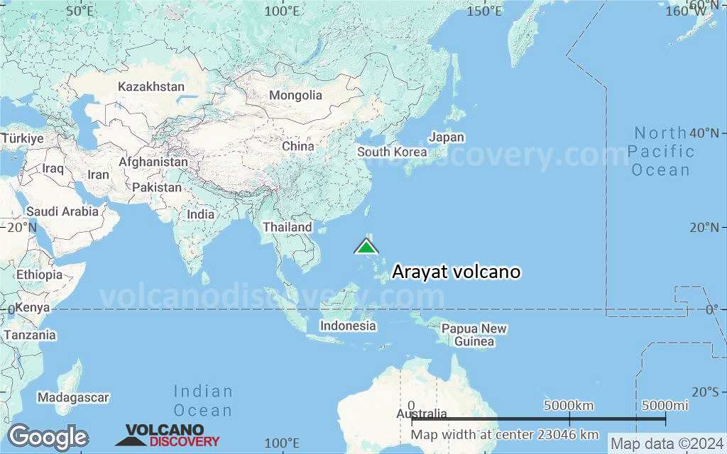 Terrain-type map of Arayat volcano (world scale)