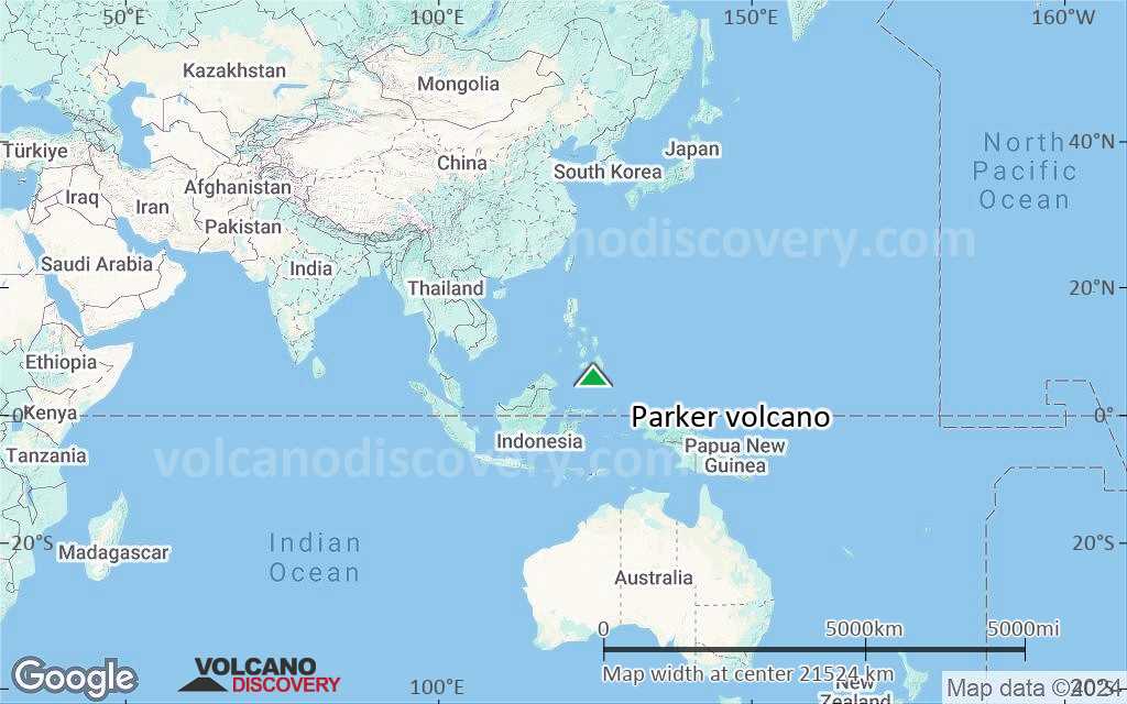 Terrain-type map of Parker volcano (world scale)