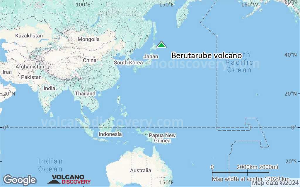 Terrain-type map of Berutarube volcano (world scale)