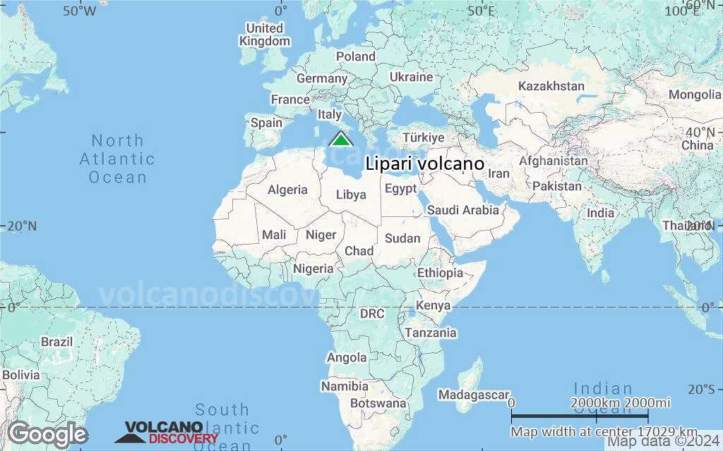 Terrain-type map of Lipari volcano (world scale)