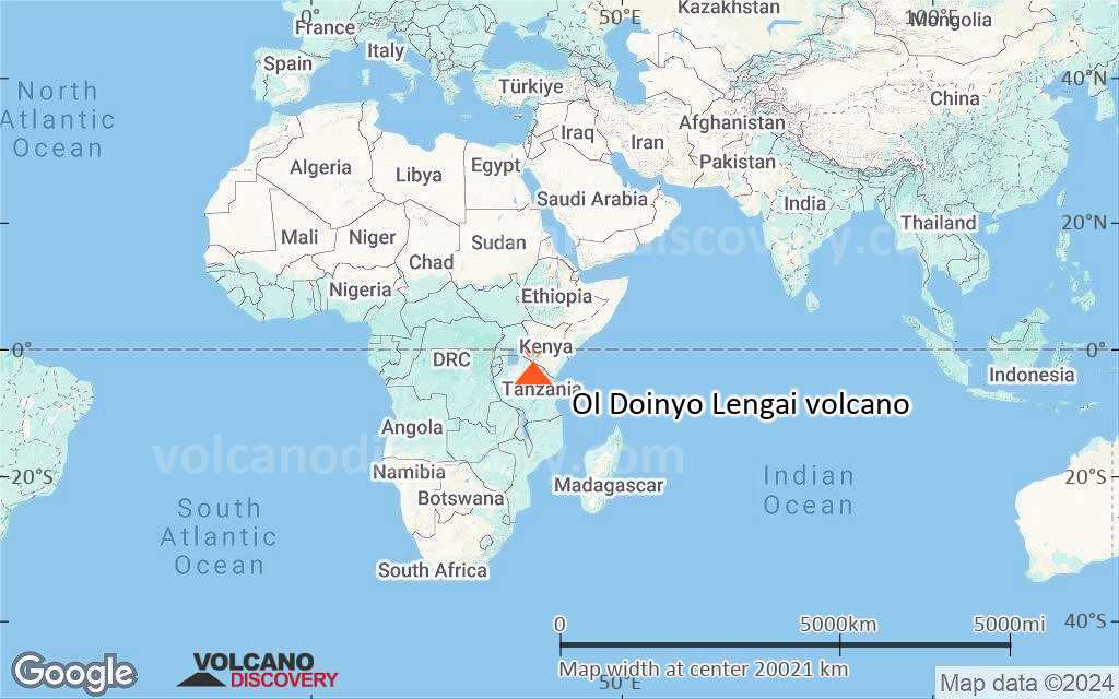 Terrain-type map of Ol Doinyo Lengai volcano (world scale)