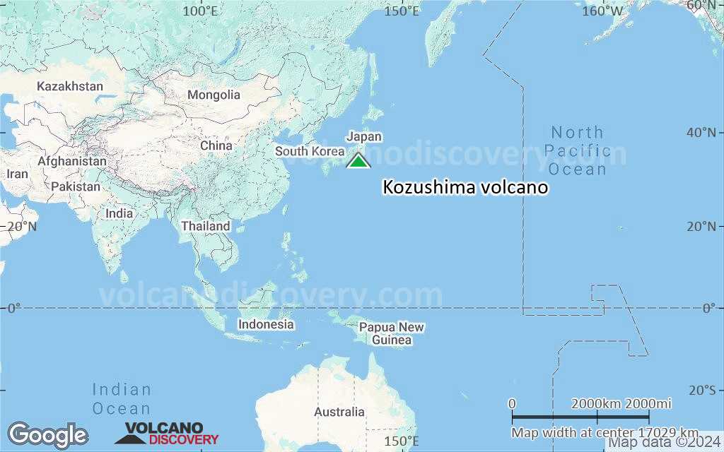 Terrain-type map of Kozushima volcano (world scale)