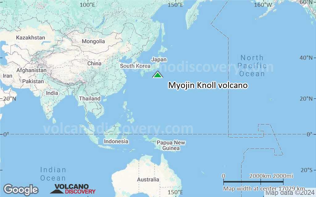 Terrain-type map of Myojin Knoll volcano (world scale)