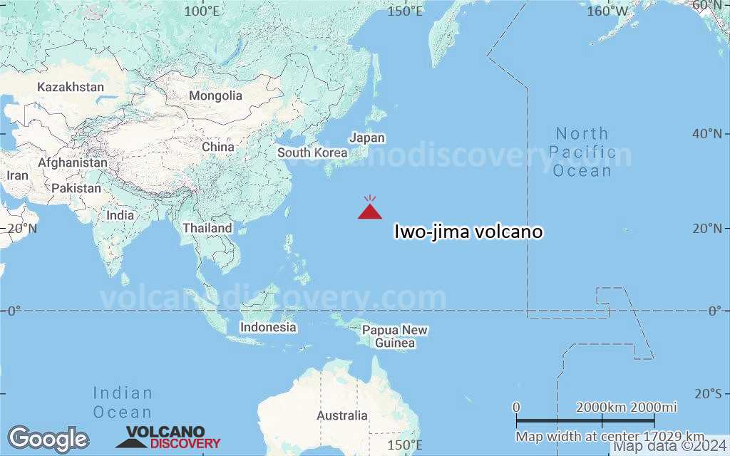 Terrain-type map of Iwo-jima volcano (world scale)