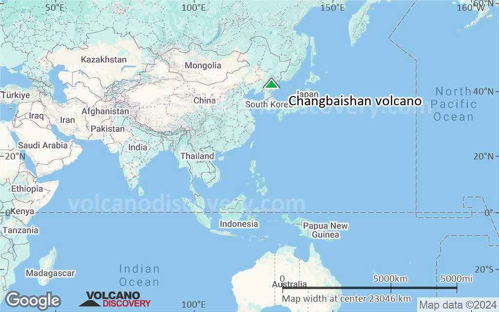 Terrain-type map of Changbaishan volcano (world scale)