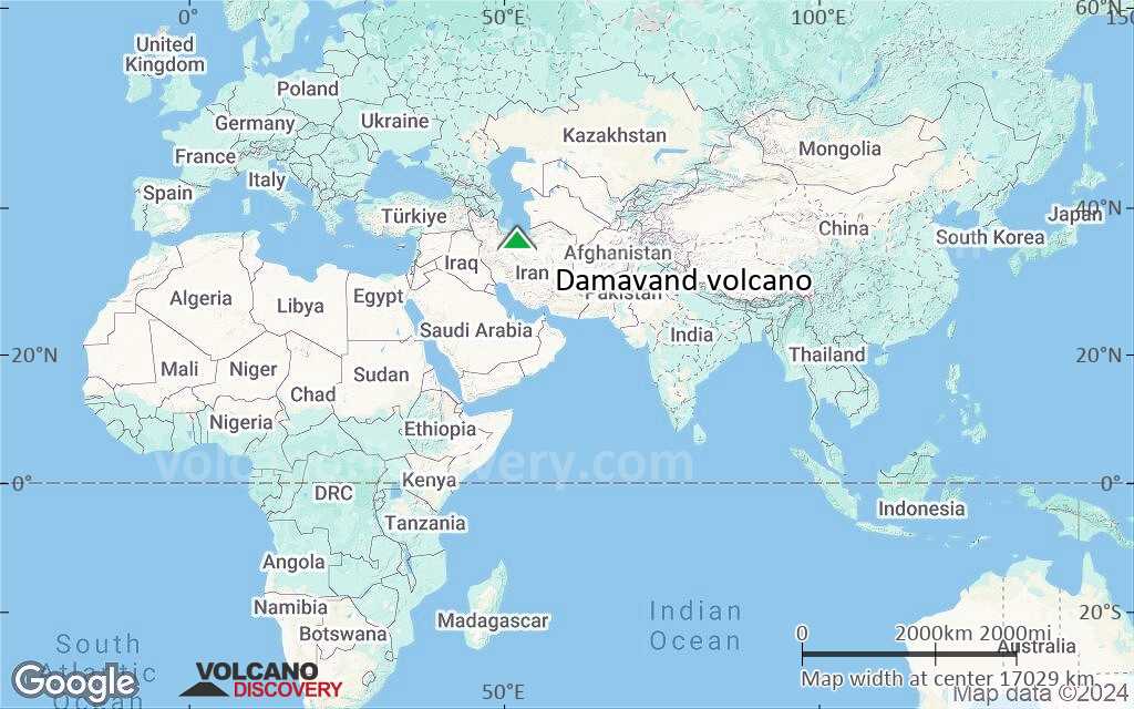 Terrain-type map of Damavand volcano (world scale)