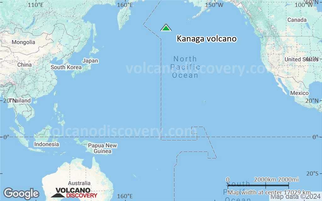 Terrain-type map of Kanaga volcano (world scale)
