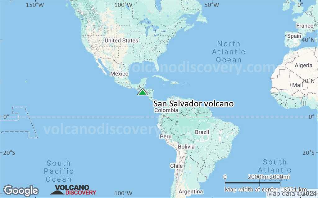 Terrain-type map of San Salvador volcano (world scale)