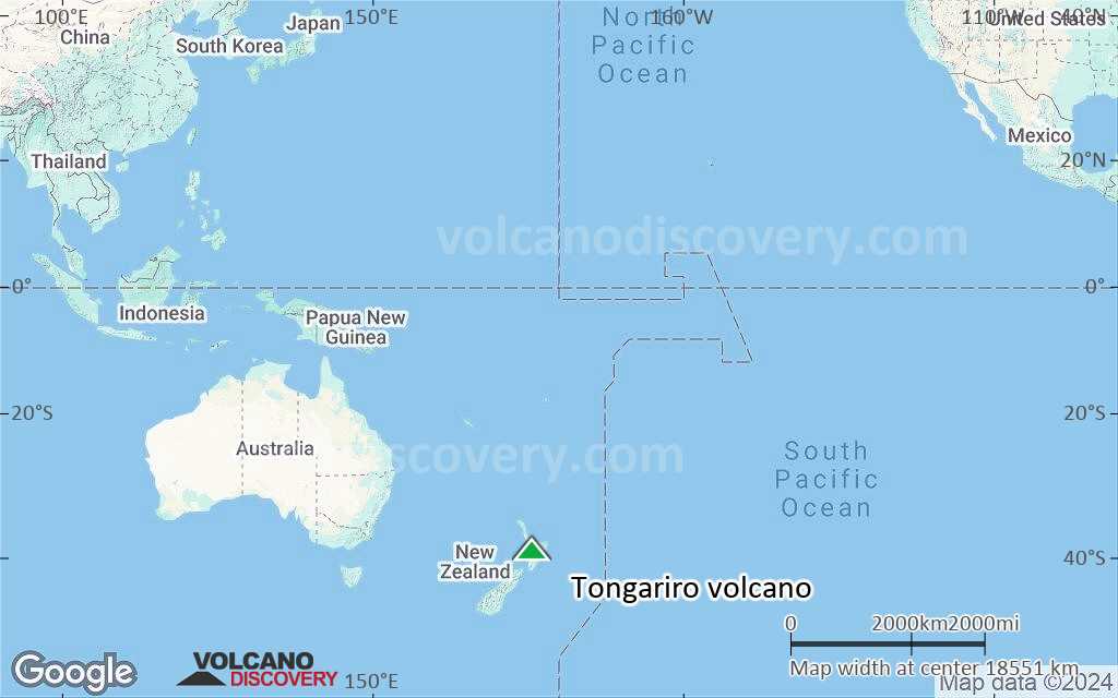 Terrain-type map of Tongariro volcano (world scale)