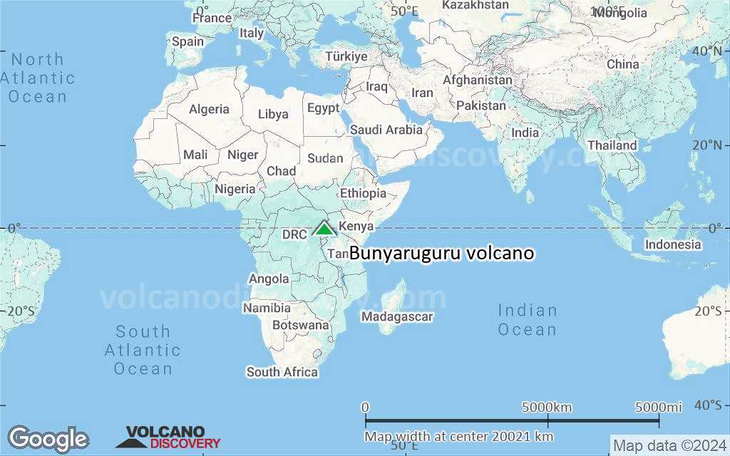 Terrain-type map of Bunyaruguru volcano (world scale)