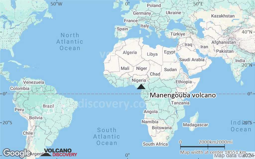 Terrain-type map of Manengouba volcano (world scale)