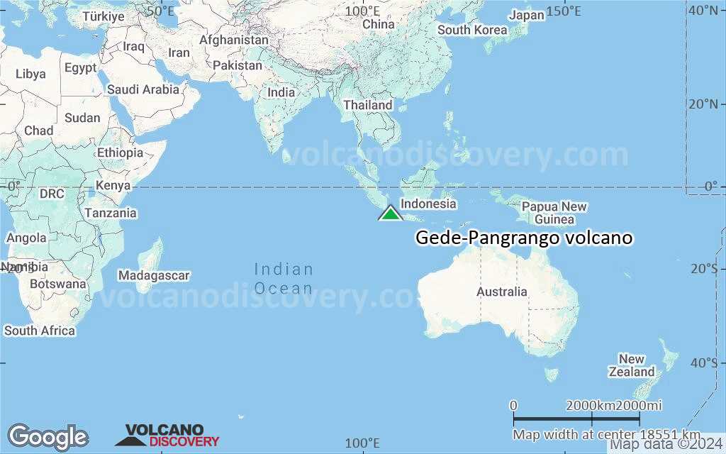 Terrain-type map of Gede-Pangrango volcano (world scale)