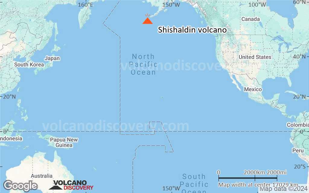Terrain-type map of Shishaldin volcano (world scale)