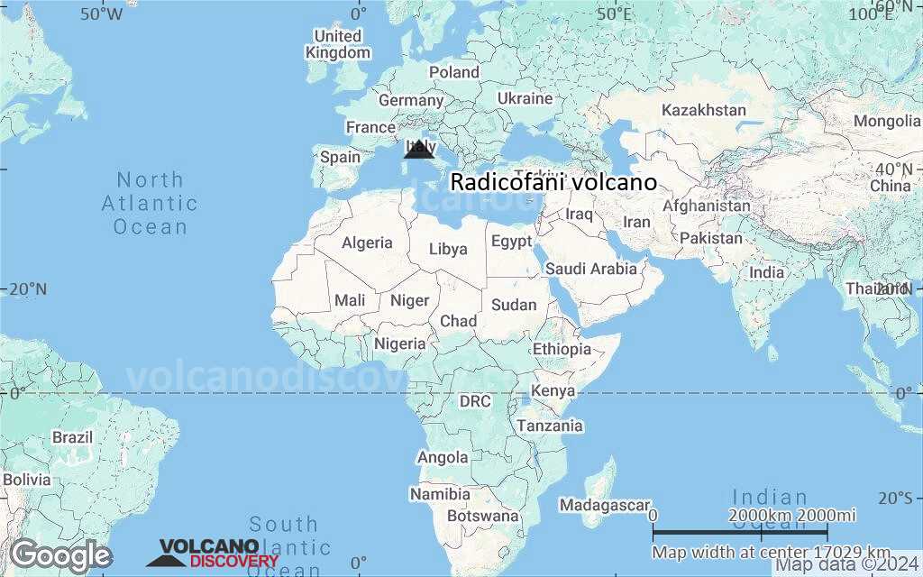 Terrain-type map of Radicofani volcano (world scale)