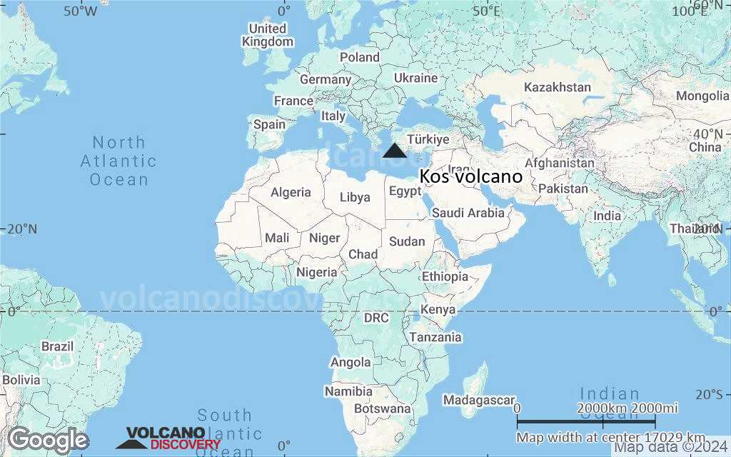 Terrain-type map of Kos volcano (world scale)