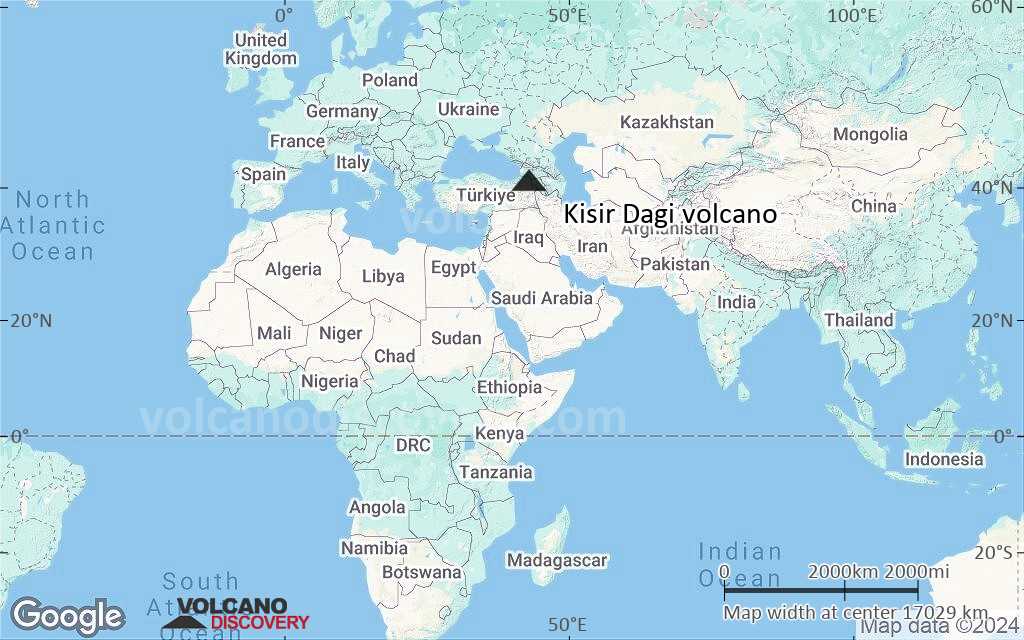 Terrain-type map of Kisir Dagi volcano (world scale)