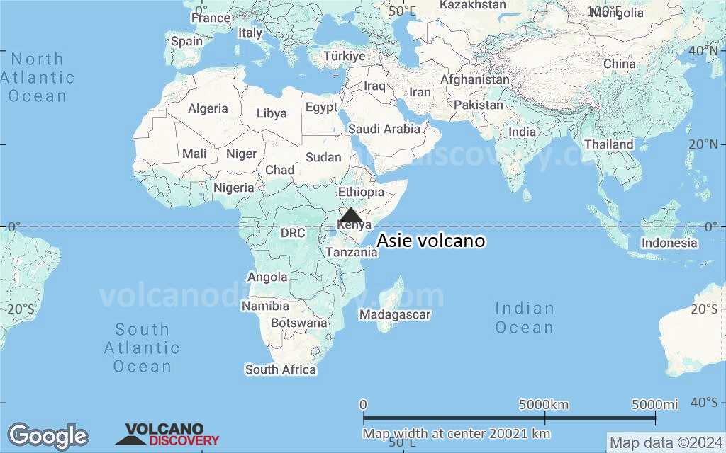 Terrain-type map of Asie volcano (world scale)